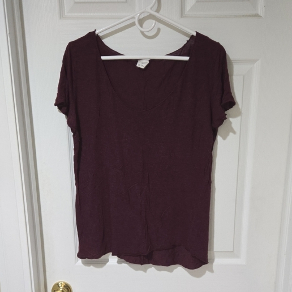 Full Tilt Deep Burgundy Short Sleeve Tee
